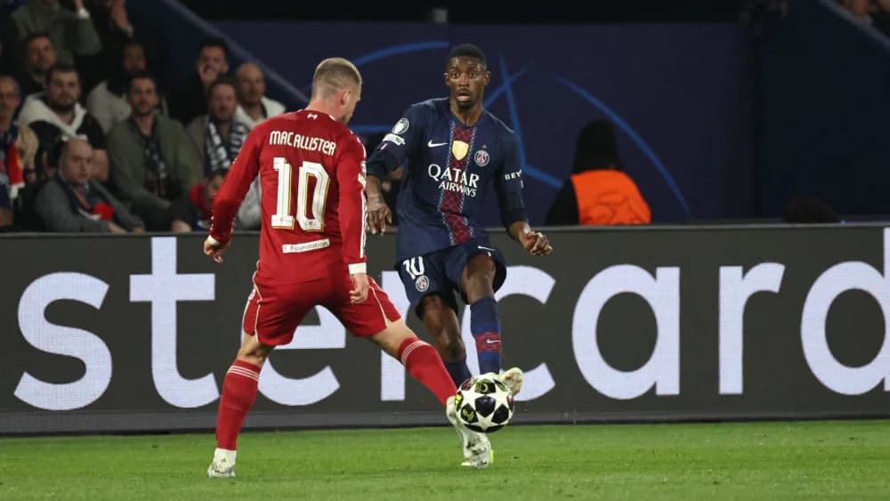 PSG silence Anfield as Ousmane Dembele double ends Liverpool's UCL dream