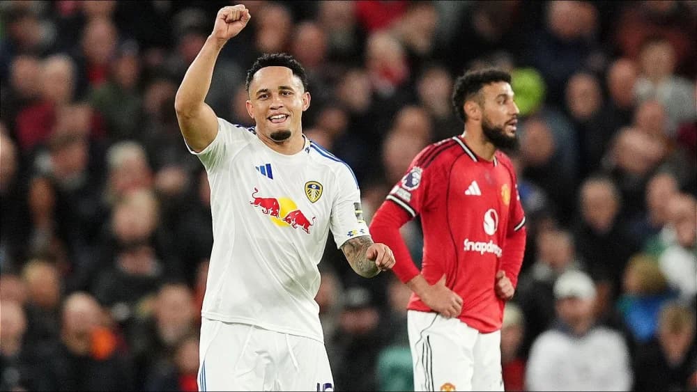 Carrick slams Martinez red-card as Leeds stun Man Utd at Old Trafford